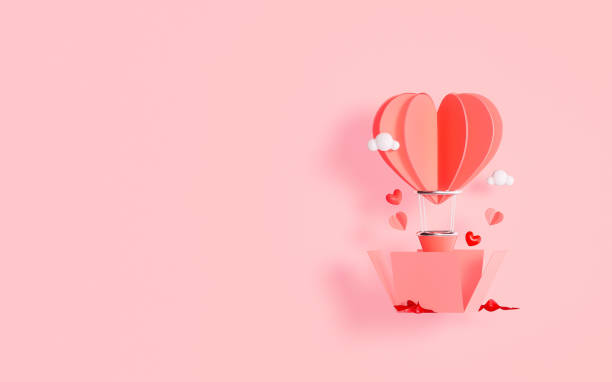 istock Valentine's Day festival with hearts and text space 1827854372