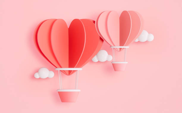 istock Valentine's Day festival with hearts and text space 1827854920