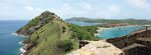 istock Panoramic Pigeon Island, St. Lucia 182785599