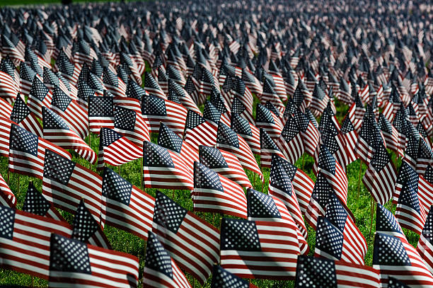 Memorial Day Flags - foto de stock