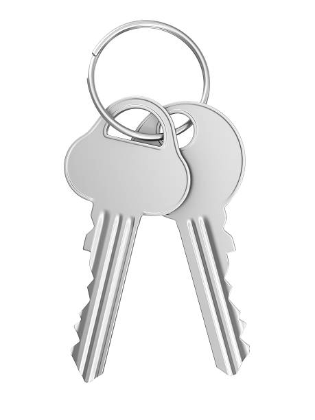 silver keys stock photo
