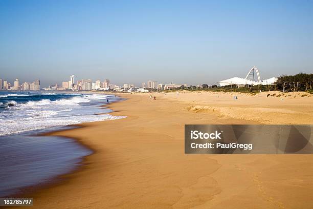 Durbans Moses Mabhida Stadium From The Beach South Africa Stock Photo - Download Image Now