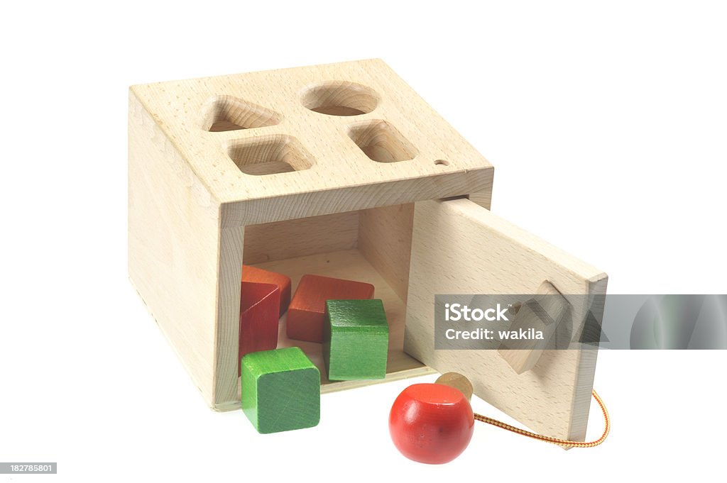 Legno giocattolo bambino di Educazione di scuola materna - Foto stock royalty-free di A forma di blocco