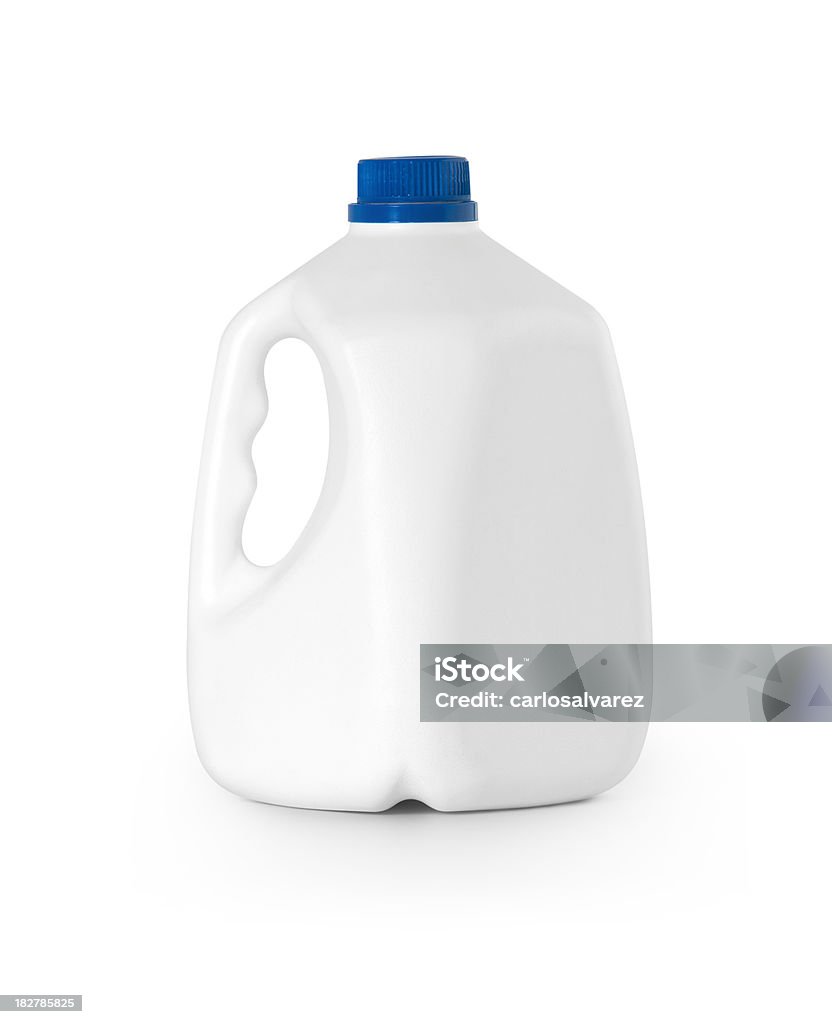 Flasche Milch mit clipping path - Lizenzfrei Milchkrug Stock-Foto