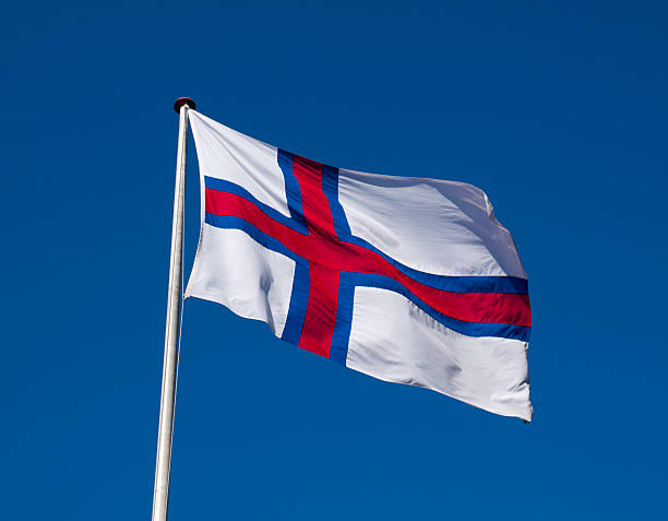 Flag of Faroe Islands stock photo