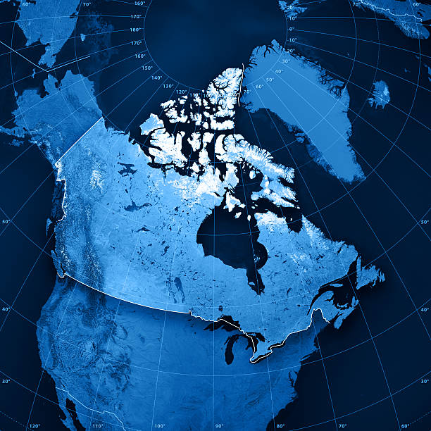 캐나다 topographic 맵 - topographic map 이미지 뉴스 사진 이미지