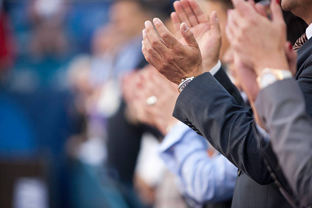 oklaskiwać - clapping celebration business people zdjęcia i obrazy z banku zdjęć