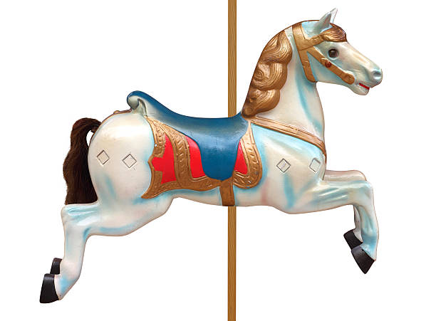 caballos de carrusel - carousel horses fotografías e imágenes de stock