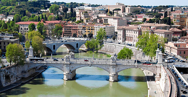 istock The Tiber River in Rome With Two Bridges 182787059