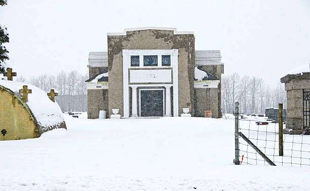 istock Spring snow on old cemetery in Montana 182787422