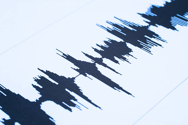 die seismische sound wave - musik grafiken stock-fotos und bilder