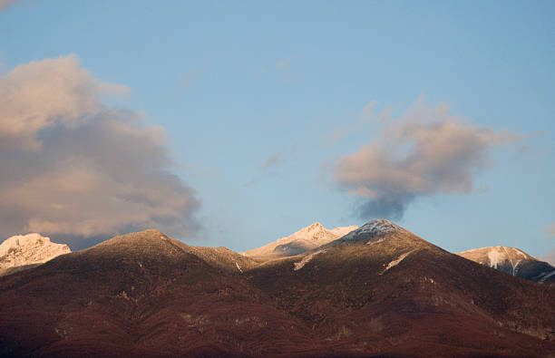 Yatsugatake mountain range  at sunset stock photo