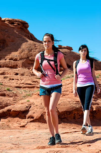 istock Women Hiking in desert mountains 182788365