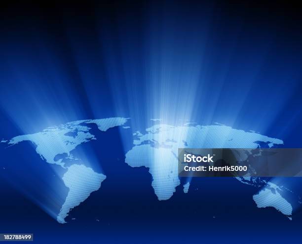 Shining Mapa Świata - zdjęcia stockowe i więcej obrazów Mapa świata - Mapa świata, Globus - Wyposażenie do nawigacji, Afryka