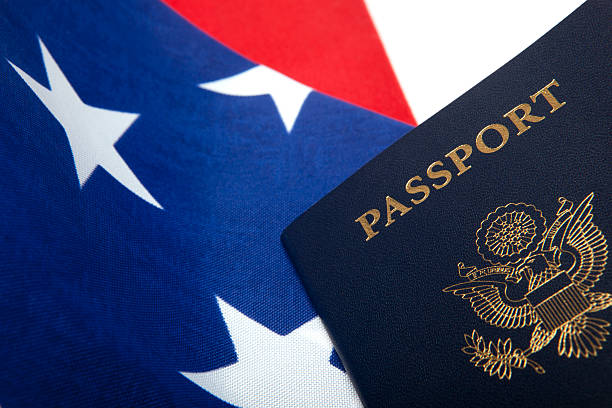 istock Passport on American Flag 182788941