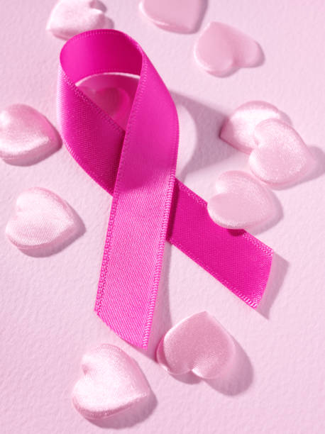 istock Pink Cancer Awareness Symbol with Hearts 182789005