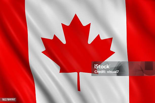 Bandeira Do Canadá - Fotografias de stock e mais imagens de Acenar - Acenar, Bandeira do Canadá, Algodão
