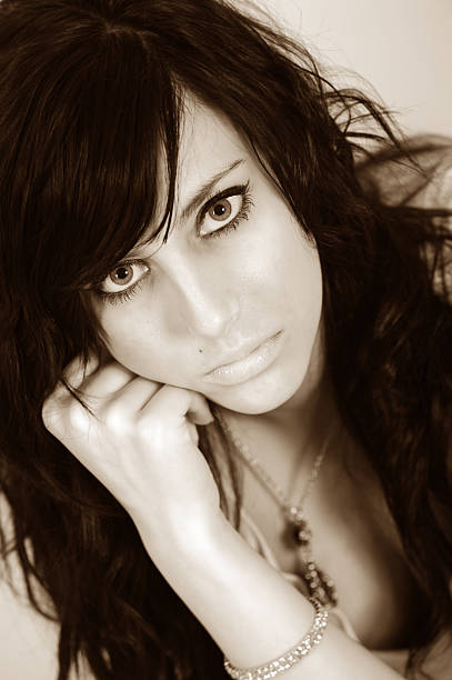 istock Black-haired Young Woman Portrait 182789474