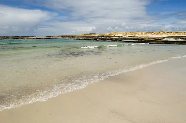 "Sanna beach, Ardnamurchan, in the Scottish Highlands - the most westerly beach on the UK mainland."