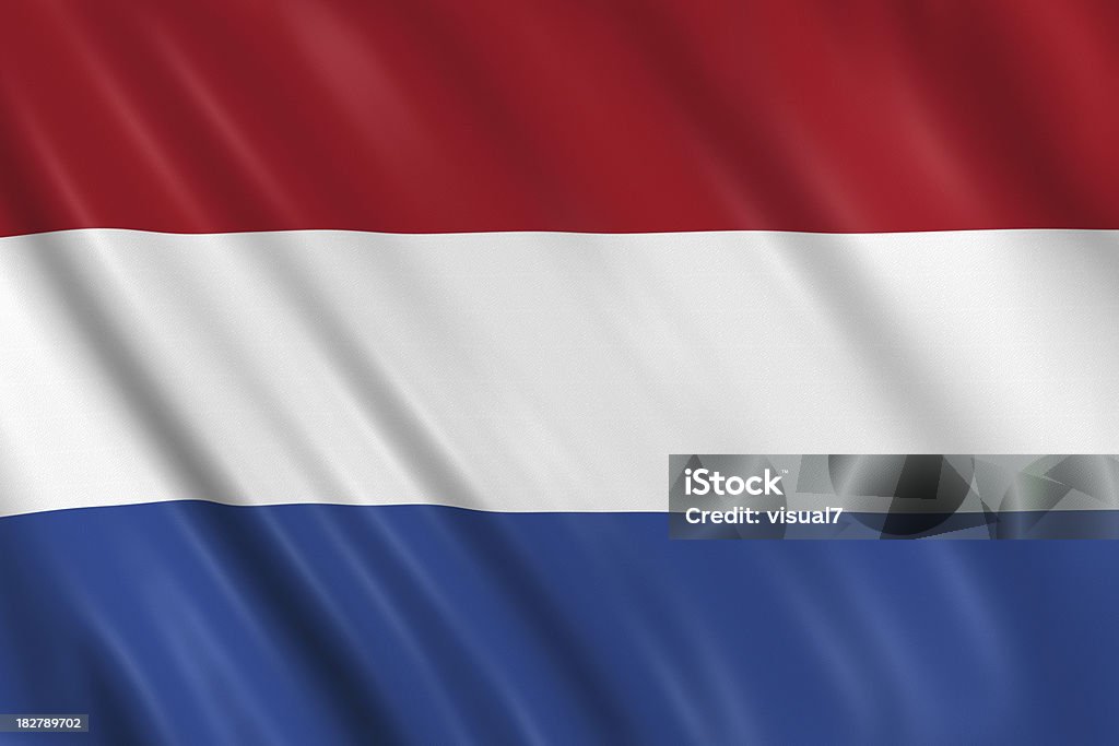 Niederländische und spanische Flagge - Lizenzfrei Niederländische Flagge Stock-Foto