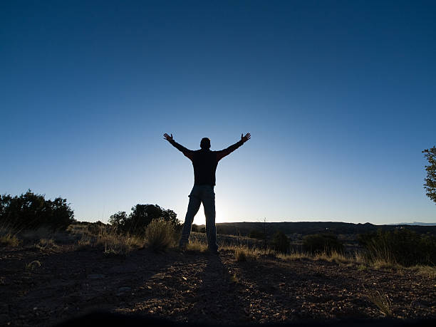 segen, lebendig und - applauding contemplation praying arms outstretched stock-fotos und bilder