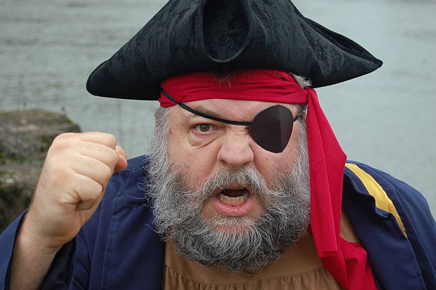 istock Angry Pirate Shakes His Fist 182789722
