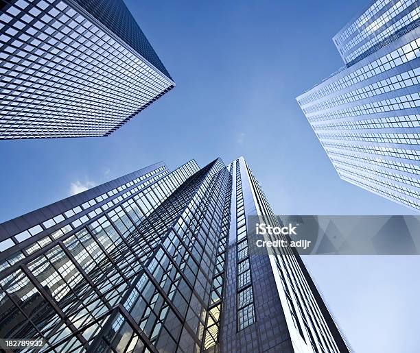 Financial District Buildings Looking Up Stock Photo - Download Image Now - Toronto, Building Exterior, Stock Market and Exchange