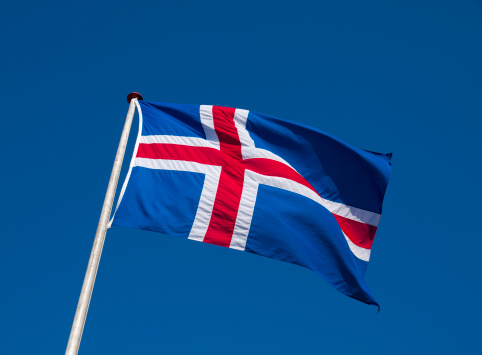 The flag of Iceland.