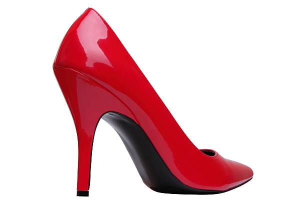 istock Red Elegant Shoe Isolated On White 182790378