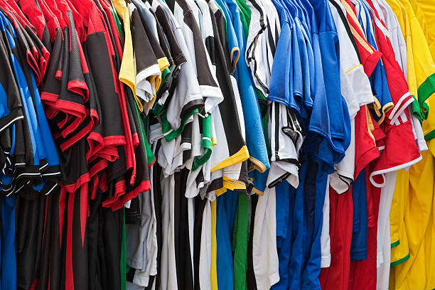 Soccer Jerseys Colorful soccer jerseys. sports jersey stock pictures, royalty-free photos & images