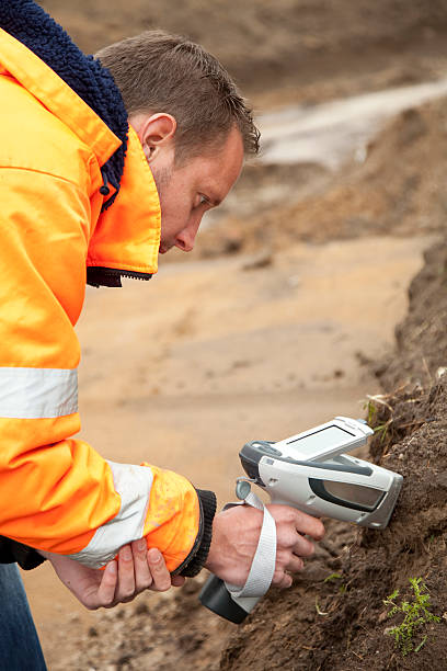 istock Analysing the soil and taking samples, environmetal research. 182790774