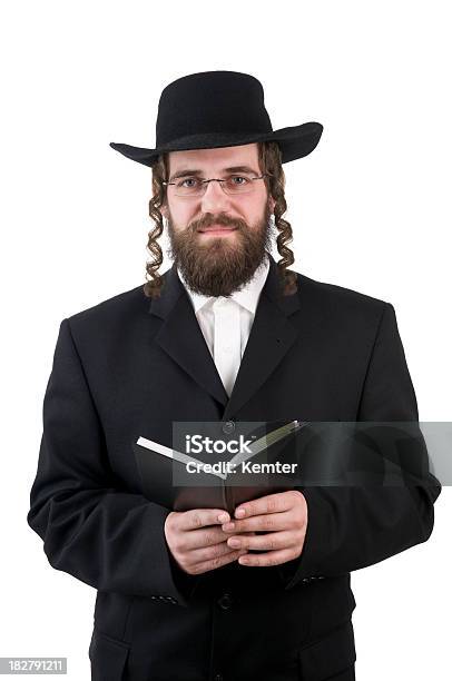 Rabbi Holding A Book Stock Photo - Download Image Now - Judaism, Rabbi, Men