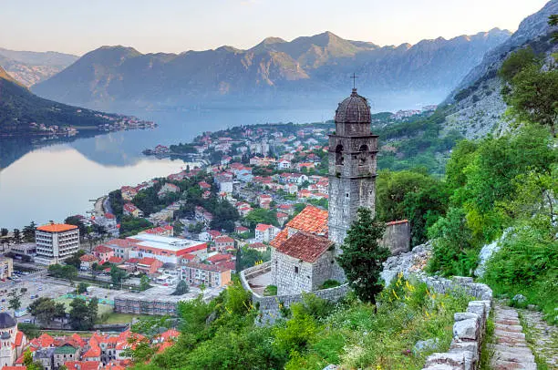 "View of Kotor, Montenegro overlooking the 16th century chapel of Our Lady of Health*This is an HDR image produced from three separate RAW files*"