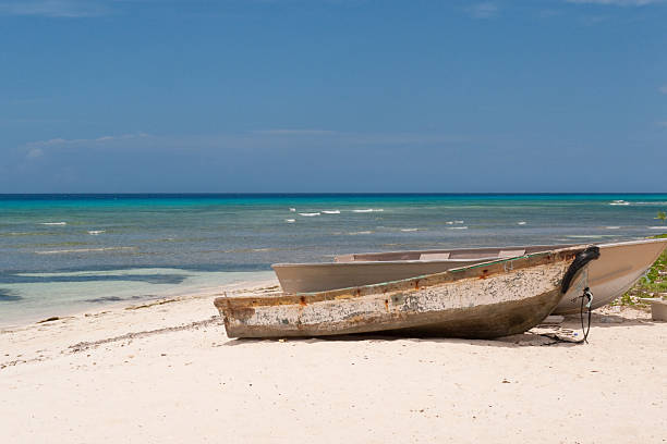 istock Boats  on a remote beach 182791905