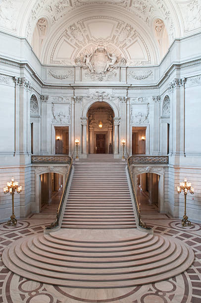 istock Elegant Staircase and Building Interior 182791975
