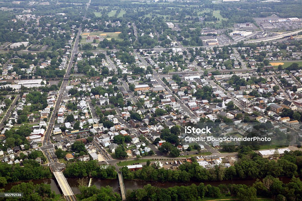 Ciudad pequeña Aérea de los Estados Unidos - Foto de stock de Aldea libre de derechos