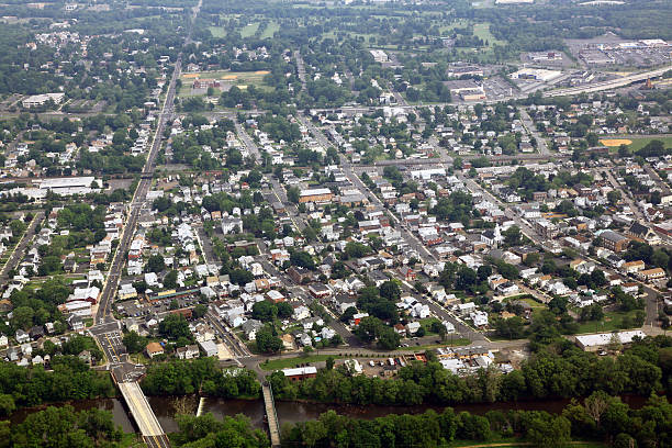 istock Small Town USA Aerial 182792134