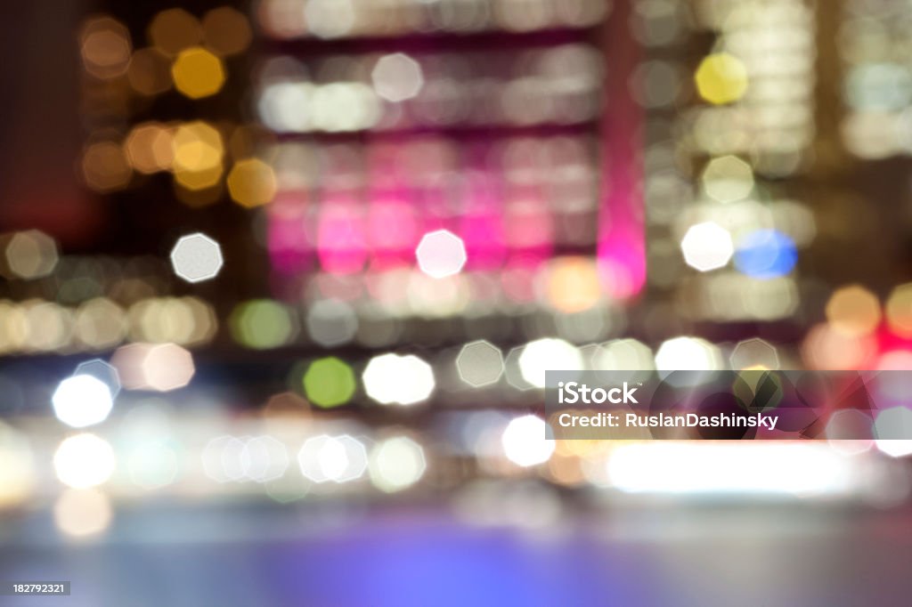 Astratto vista della città luci di notte - Foto stock royalty-free di Arte