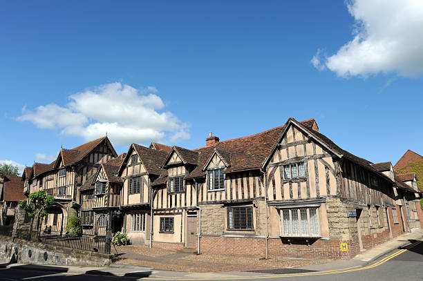 Lord Leycester hospital. Warwick. The lord Leycester hospital in Warwick England. Home of the Warwick guilds. The building dates from the 14th and 15th century and is inhabited by retired ex servicemen and their wifes. warwick uk stock pictures, royalty-free photos & images