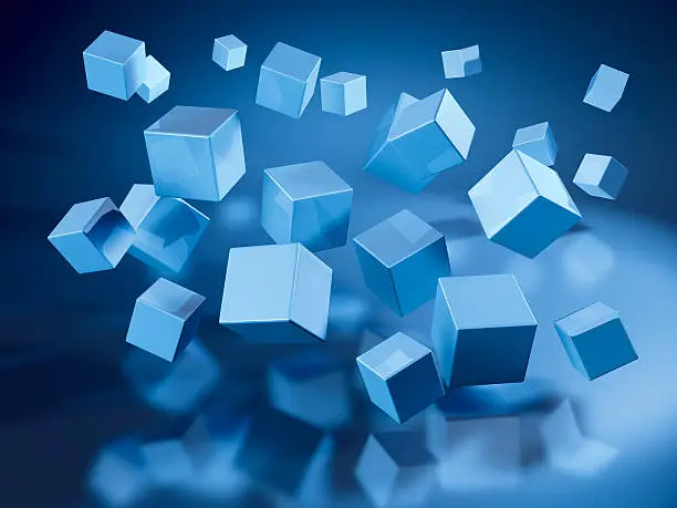 Photo of Flying Blue Cubes