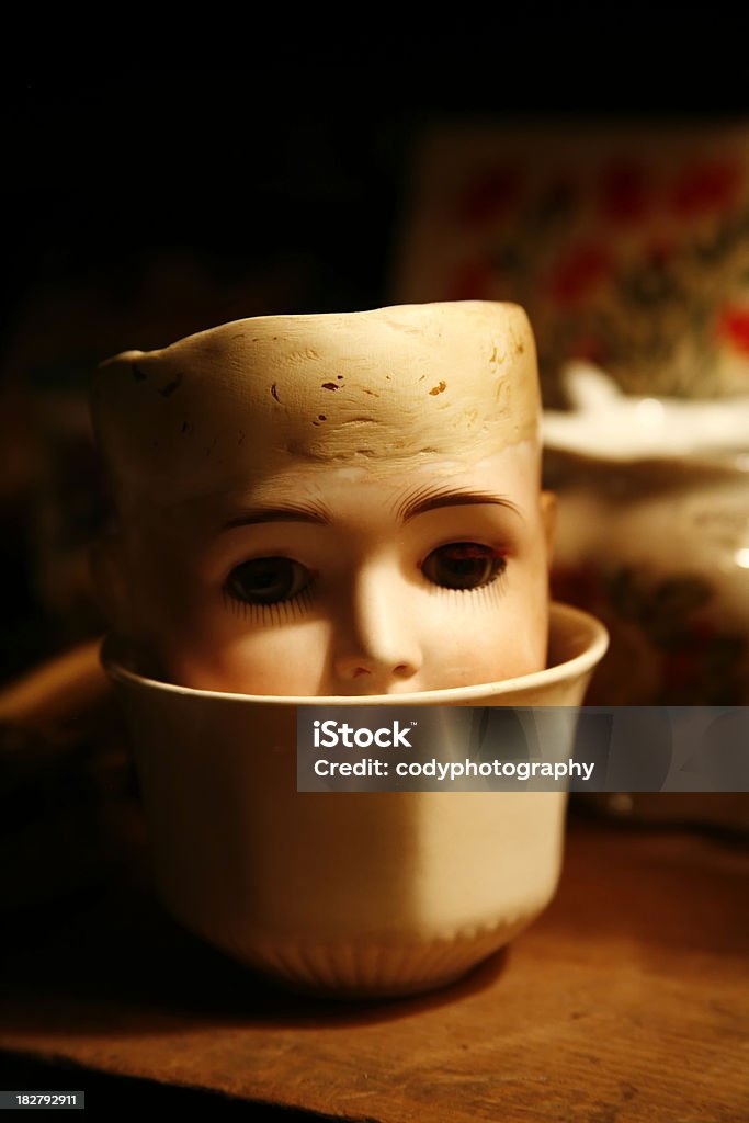 Puppe Gesicht gruselig Scary - Lizenzfrei Antiquität Stock-Foto