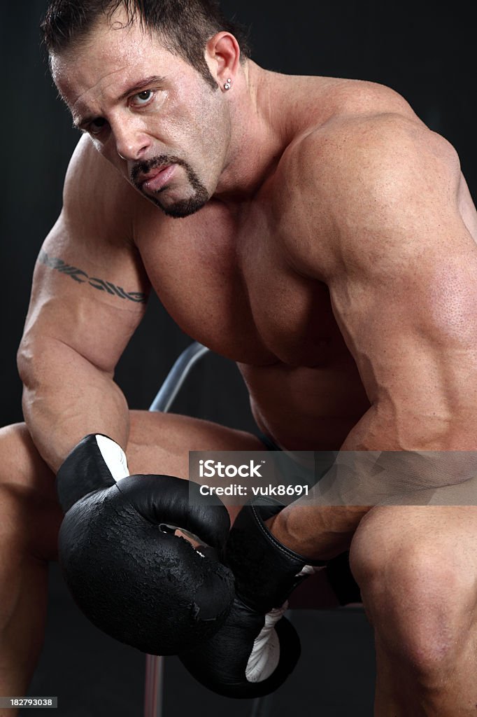 Starke boxer zwischen den Runden - Lizenzfrei Anaerobes Training Stock-Foto