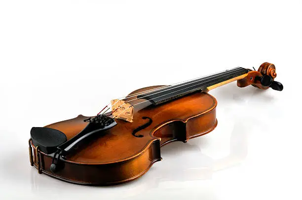 Photo of Violin on white