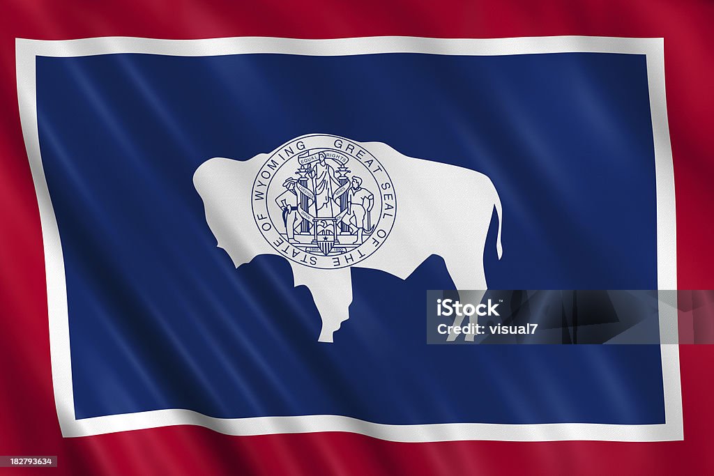 Drapeau du wyoming - Photo de Coton libre de droits