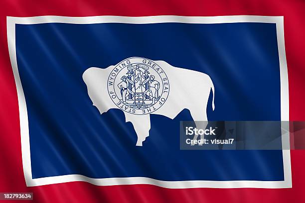 Photo libre de droit de Drapeau Du Wyoming banque d'images et plus d'images libres de droit de Coton - Coton, Couleur, Création numérique