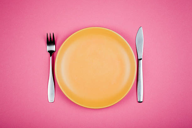 istock Yellow plate on colorful backround 182793787