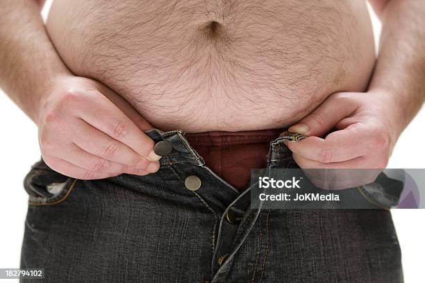 Demasiada Gordura Para As Suas Calças - Fotografias de stock e mais imagens de Homens - Homens, Calças, Abotoar