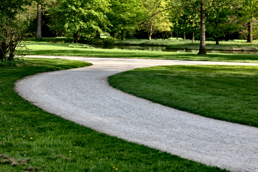 Path in Park Leading to Crossroads