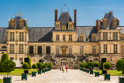 Skyline of Paris France on a sunny summer day