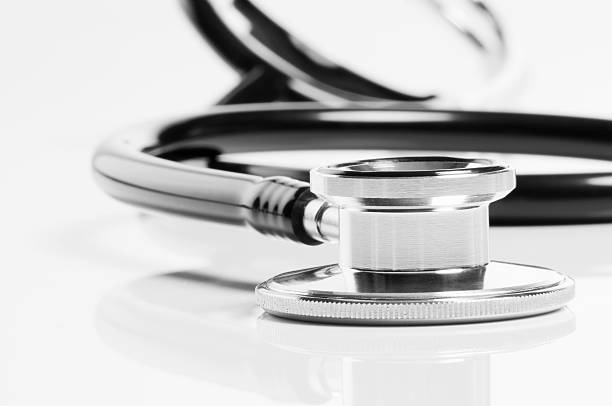 istock Doctors medical stethoscope on white background 182794315